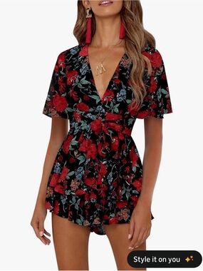 Floral Sexy Romper